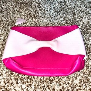 Elizabeth Arden hot pink bright makeup bag with bow